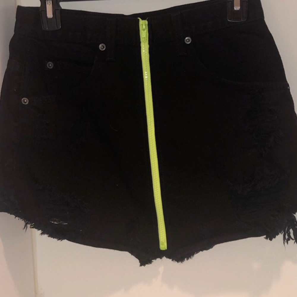 LF black and neon skirt